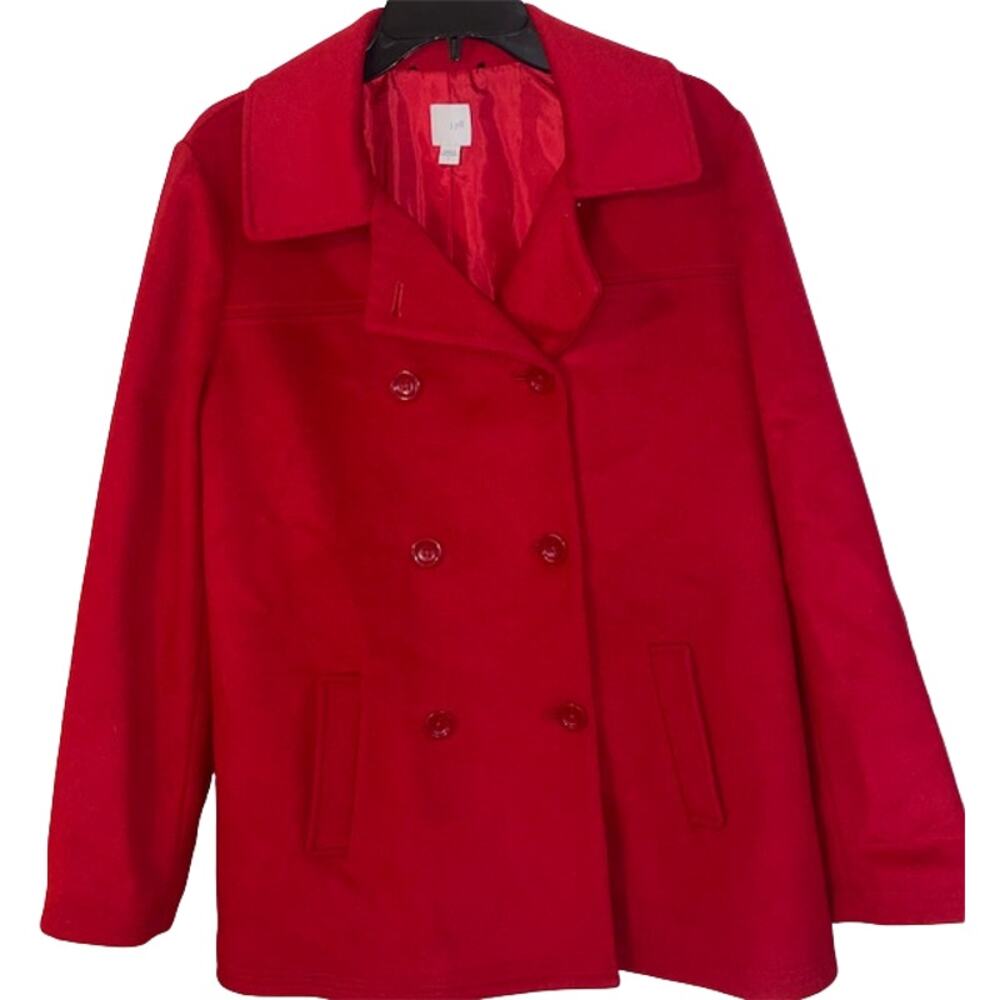 J. Jill Car Coat (Nylon and Wool blend) Sz L EUC